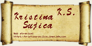 Kristina Šujica vizit kartica